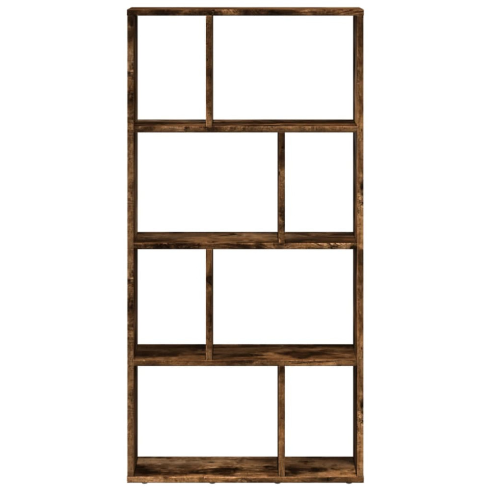 Produktbild för Bokhylla rökfärgad ek 60x20x120,5 cm konstruerat trä