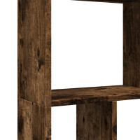 Produktbild för Bokhylla rökfärgad ek 60x20x120,5 cm konstruerat trä