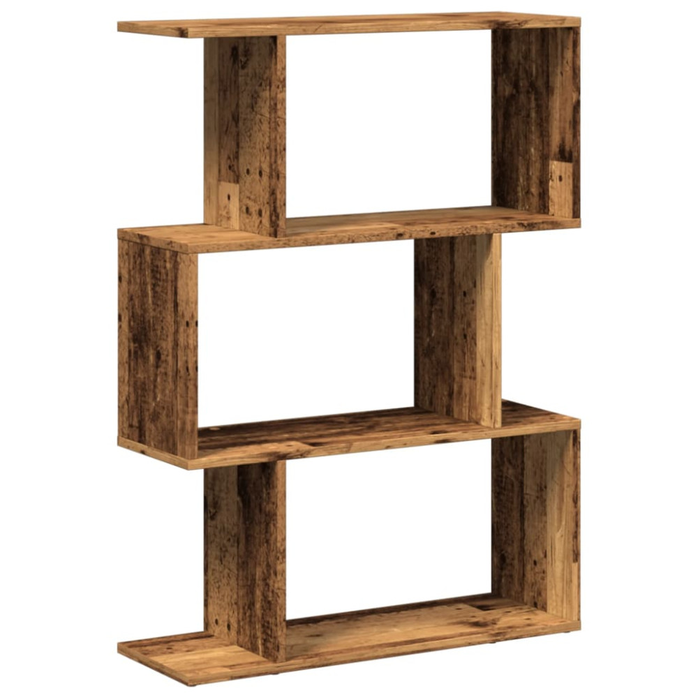 Produktbild för Bokhylla/Rumsavdelare 3 hyllor 70x24x97 cm konstruerat trä