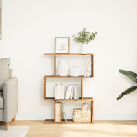 Produktbild för Bokhylla/Rumsavdelare 3 hyllor 70x24x97 cm konstruerat trä