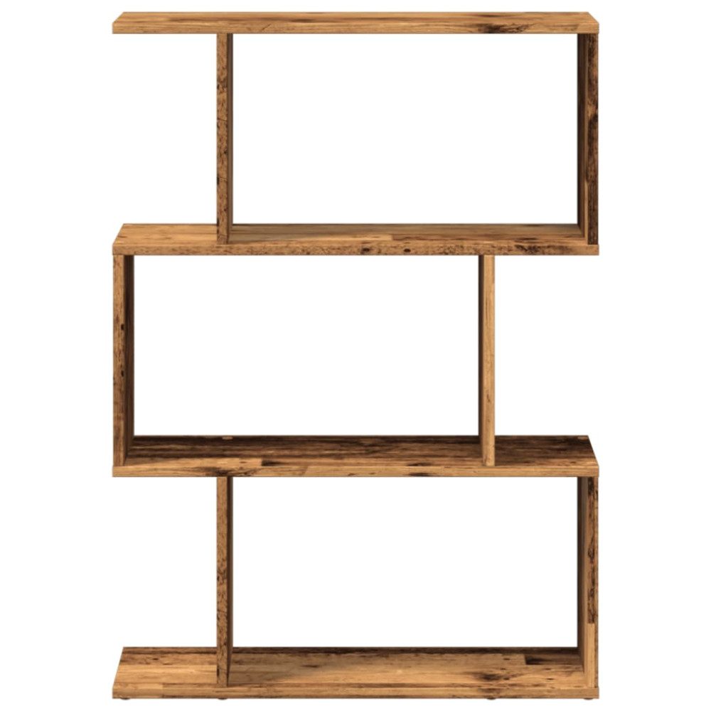 Produktbild för Bokhylla/Rumsavdelare 3 hyllor 70x24x97 cm konstruerat trä