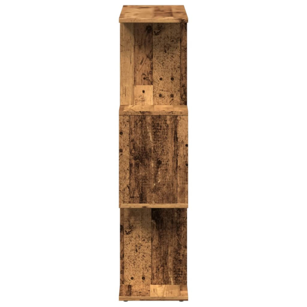 Produktbild för Bokhylla/Rumsavdelare 3 hyllor 70x24x97 cm konstruerat trä