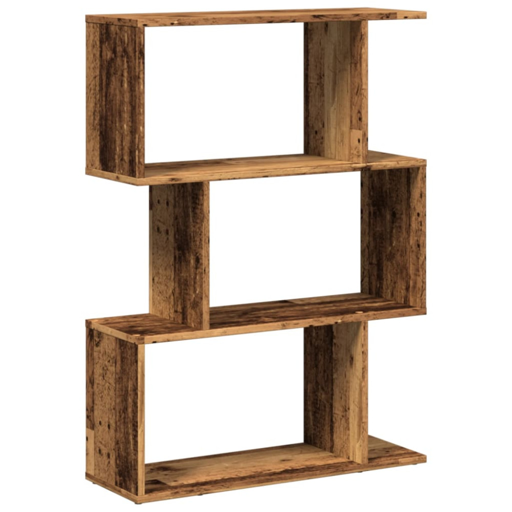 Produktbild för Bokhylla/Rumsavdelare 3 hyllor 70x24x97 cm konstruerat trä