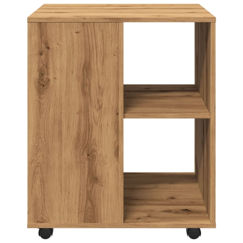 Produktbild för Skåp med hjul artisan ek 60x53x72 cm konstruerat trä