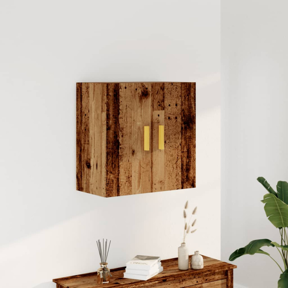 Produktbild för Väggskåp åldrat trä 60x31x60 cm konstruerat trä