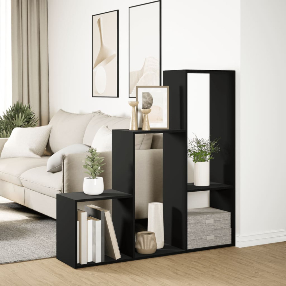 Produktbild för Bokhylla/Rumsavdelare 3 hyllor 123x29x123 cm konstruerat trä