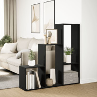 Produktbild för Bokhylla/Rumsavdelare 3 hyllor 123x29x123 cm konstruerat trä