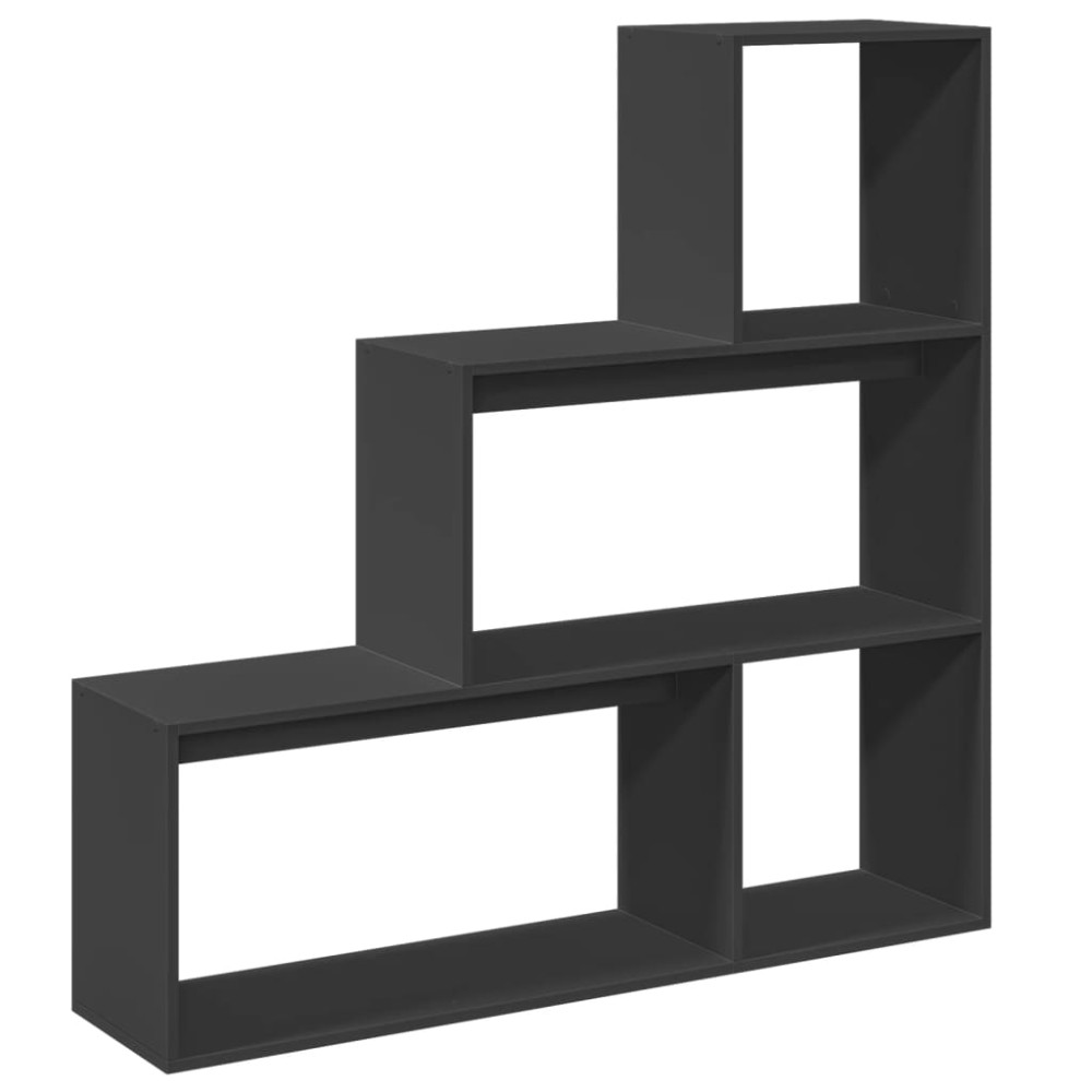 Produktbild för Bokhylla/Rumsavdelare 3 hyllor 123x29x123 cm konstruerat trä