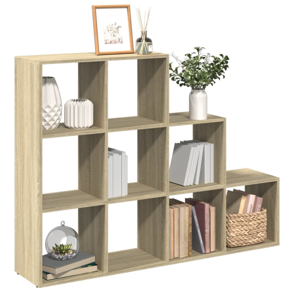 Produktbild för Bokhylla/Rumsavdelare 3 hyllor 137,5x29x103,5cm konstruerat trä