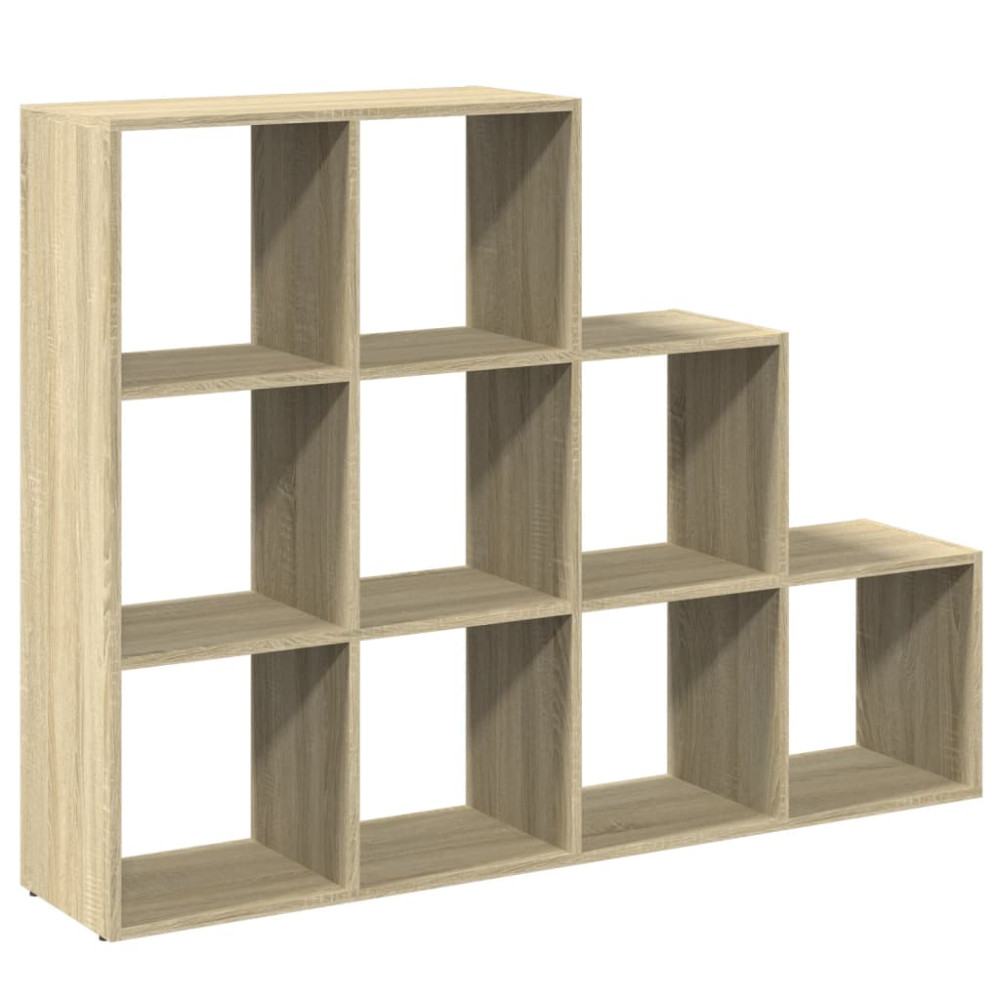 Produktbild för Bokhylla/Rumsavdelare 3 hyllor 137,5x29x103,5cm konstruerat trä