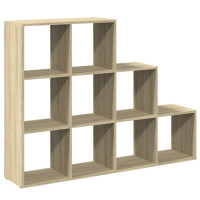 Produktbild för Bokhylla/Rumsavdelare 3 hyllor 137,5x29x103,5cm konstruerat trä