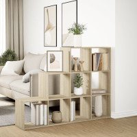 Produktbild för Bokhylla/Rumsavdelare 3 hyllor 137,5x29x103,5cm konstruerat trä