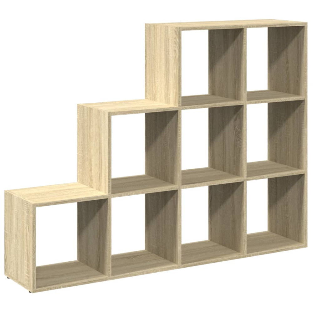 Produktbild för Bokhylla/Rumsavdelare 3 hyllor 137,5x29x103,5cm konstruerat trä
