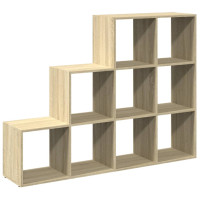 Produktbild för Bokhylla/Rumsavdelare 3 hyllor 137,5x29x103,5cm konstruerat trä