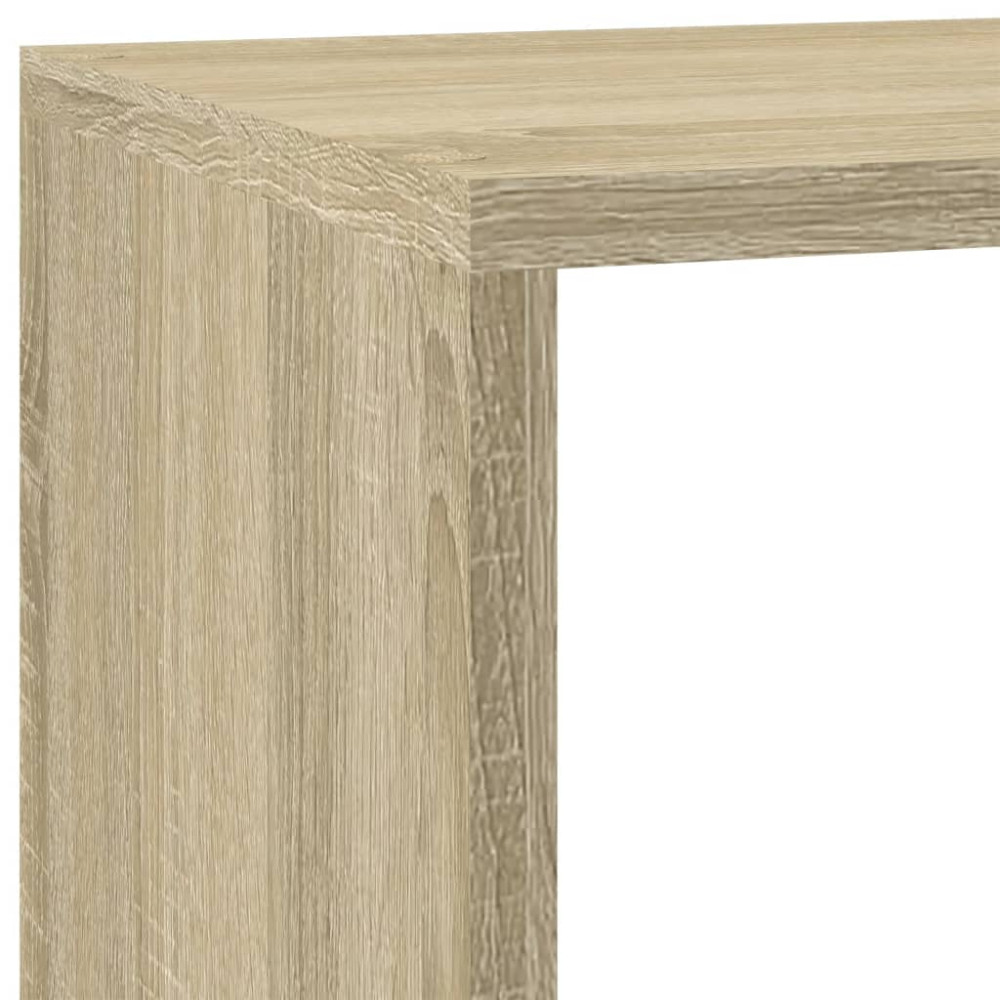 Produktbild för Bokhylla/Rumsavdelare 3 hyllor 137,5x29x103,5cm konstruerat trä