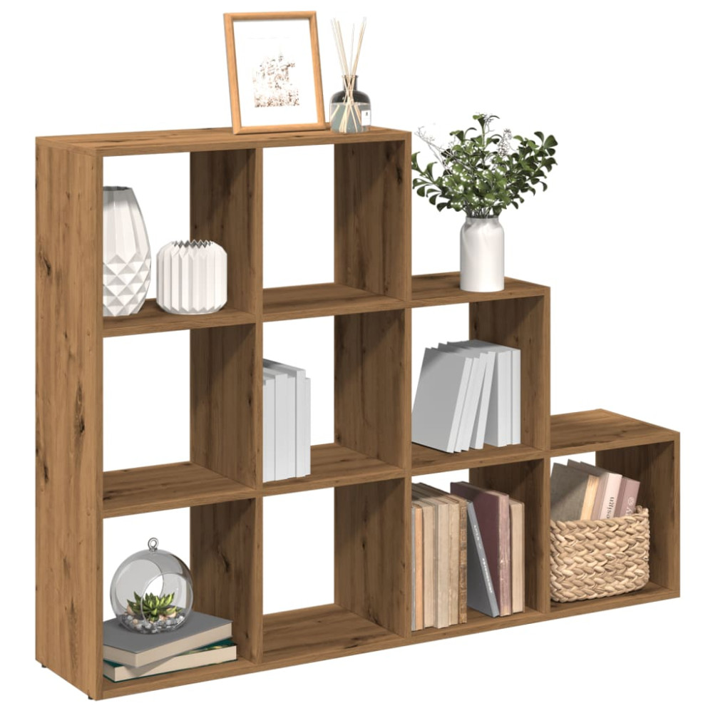 Produktbild för Bokhylla/Rumsavdelare 3 hyllor 137,5x29x103,5cm konstruerat trä