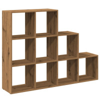 Produktbild för Bokhylla/Rumsavdelare 3 hyllor 137,5x29x103,5cm konstruerat trä