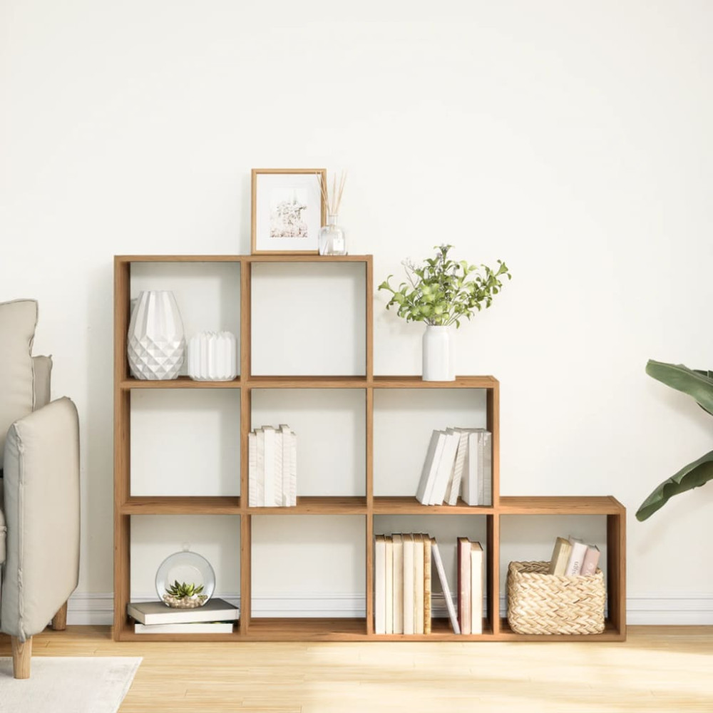 Produktbild för Bokhylla/Rumsavdelare 3 hyllor 137,5x29x103,5cm konstruerat trä