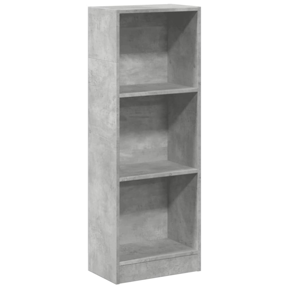Produktbild för Bokhylla betonggrå 40x24x109 cm konstruerat trä