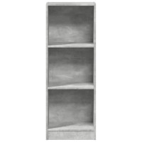 Produktbild för Bokhylla betonggrå 40x24x109 cm konstruerat trä