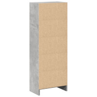 Produktbild för Bokhylla betonggrå 40x24x109 cm konstruerat trä