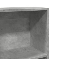Produktbild för Bokhylla betonggrå 40x24x109 cm konstruerat trä