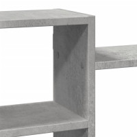 Produktbild för Vägghylla betonggrå 129x18x42 cm konstruerat trä