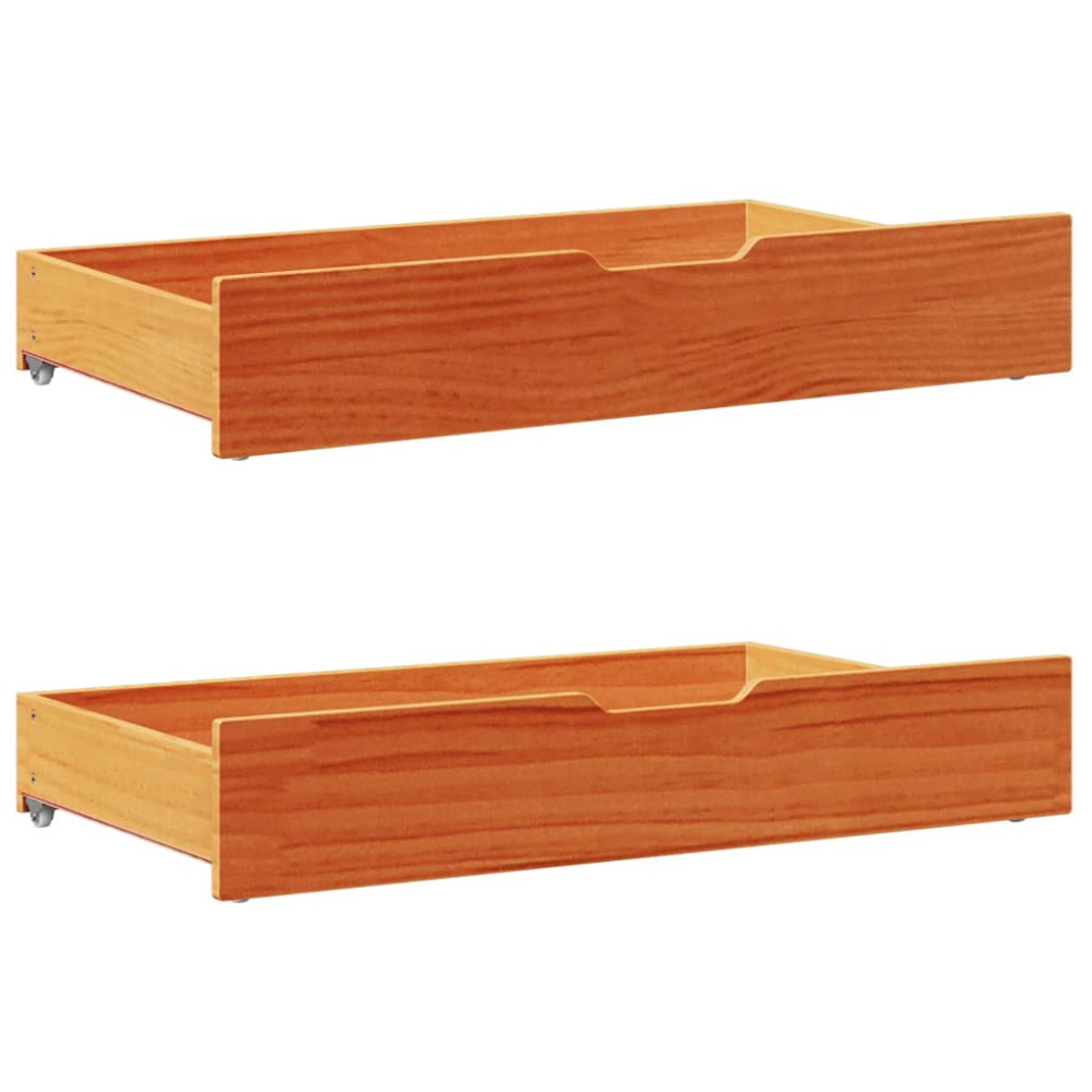 Produktbild för Sängram utan madrass vaxbrun 75x190 cm massiv furu