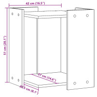 Produktbild för Skåp för kattlåda vit 42x42x51 cm konstruerat trä