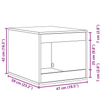 Produktbild för Skåp för kattlåda svart 47x59x42 cm konstruerat trä