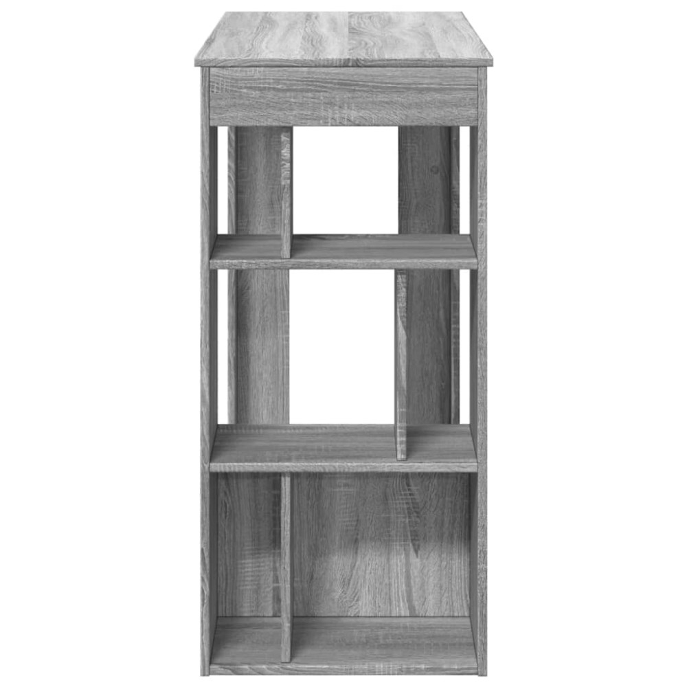 Produktbild för Barbord med ställ grå sonoma-ek 102x50x103,5 cm konstruerat trä