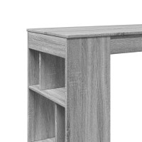 Produktbild för Barbord med ställ grå sonoma-ek 102x50x103,5 cm konstruerat trä