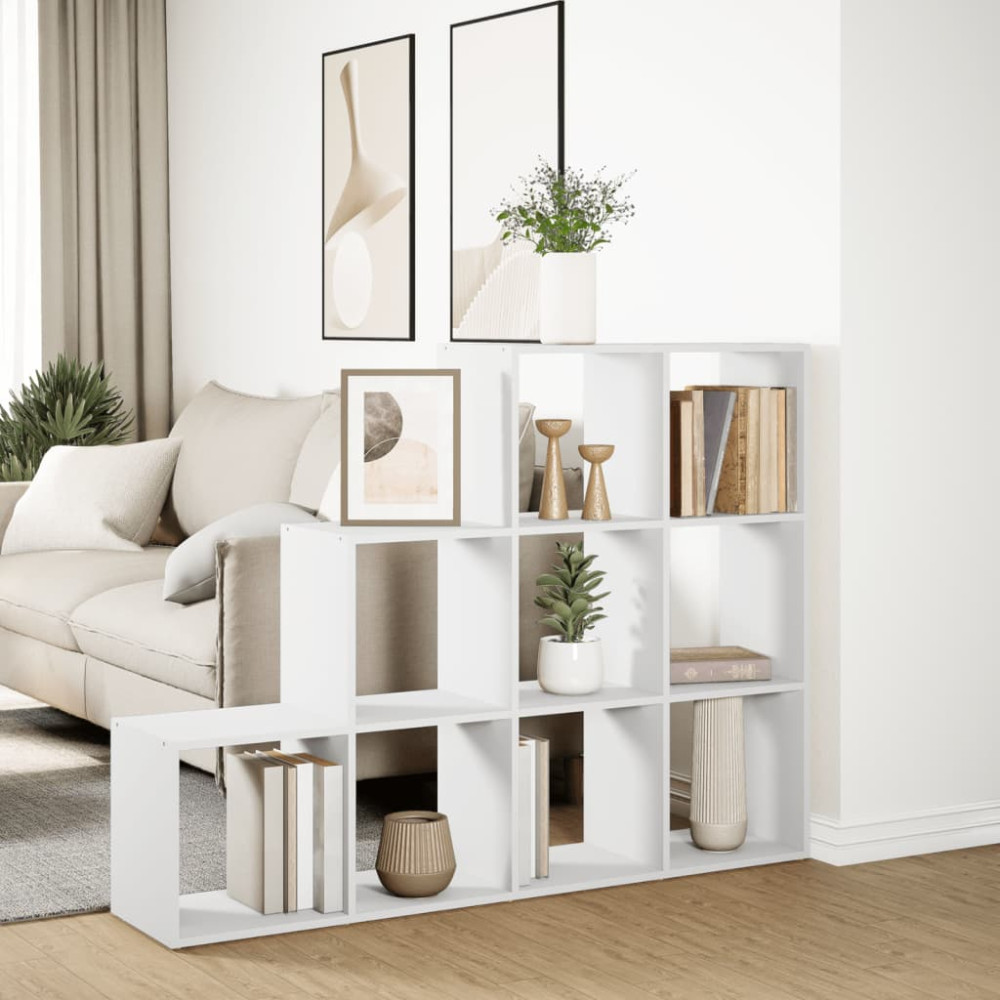 Produktbild för Bokhylla/Rumsavdelare 3 hyllor 137,5x29x103,5cm konstruerat trä