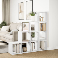 Produktbild för Bokhylla/Rumsavdelare 4 hyllor 131,5x29x131,5cm konstruerat trä