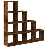 Produktbild för Bokhylla/Rumsavdelare 4 hyllor 131,5x29x131,5cm konstruerat trä