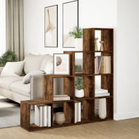 Produktbild för Bokhylla/Rumsavdelare 4 hyllor 131,5x29x131,5cm konstruerat trä