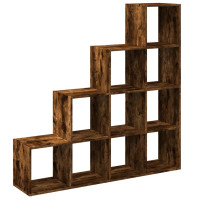 Produktbild för Bokhylla/Rumsavdelare 4 hyllor 131,5x29x131,5cm konstruerat trä