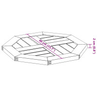 Produktbild för Bordsskiva 40x40x2 cm åttakantig massivt akaciaträ