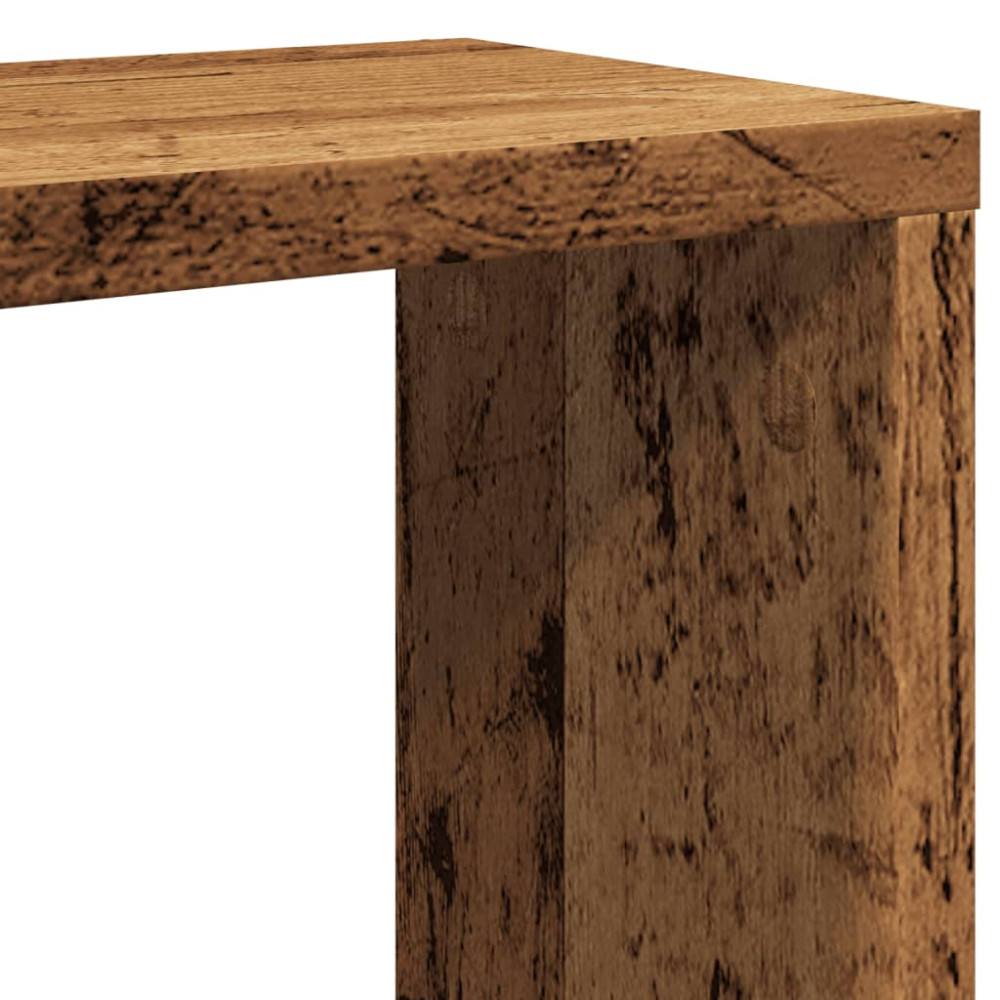 Produktbild för Vägghylla kubformad 2 st åldrat trä 30x15x30 cm konstruerat trä