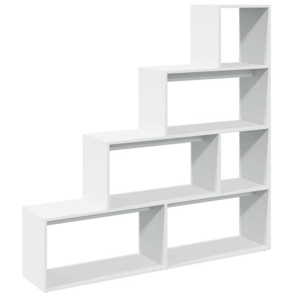 Produktbild för Bokhylla/Rumsavdelare 4 hyllor 143,5x29x143,5cm konstruerat trä