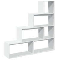 Produktbild för Bokhylla/Rumsavdelare 4 hyllor 143,5x29x143,5cm konstruerat trä