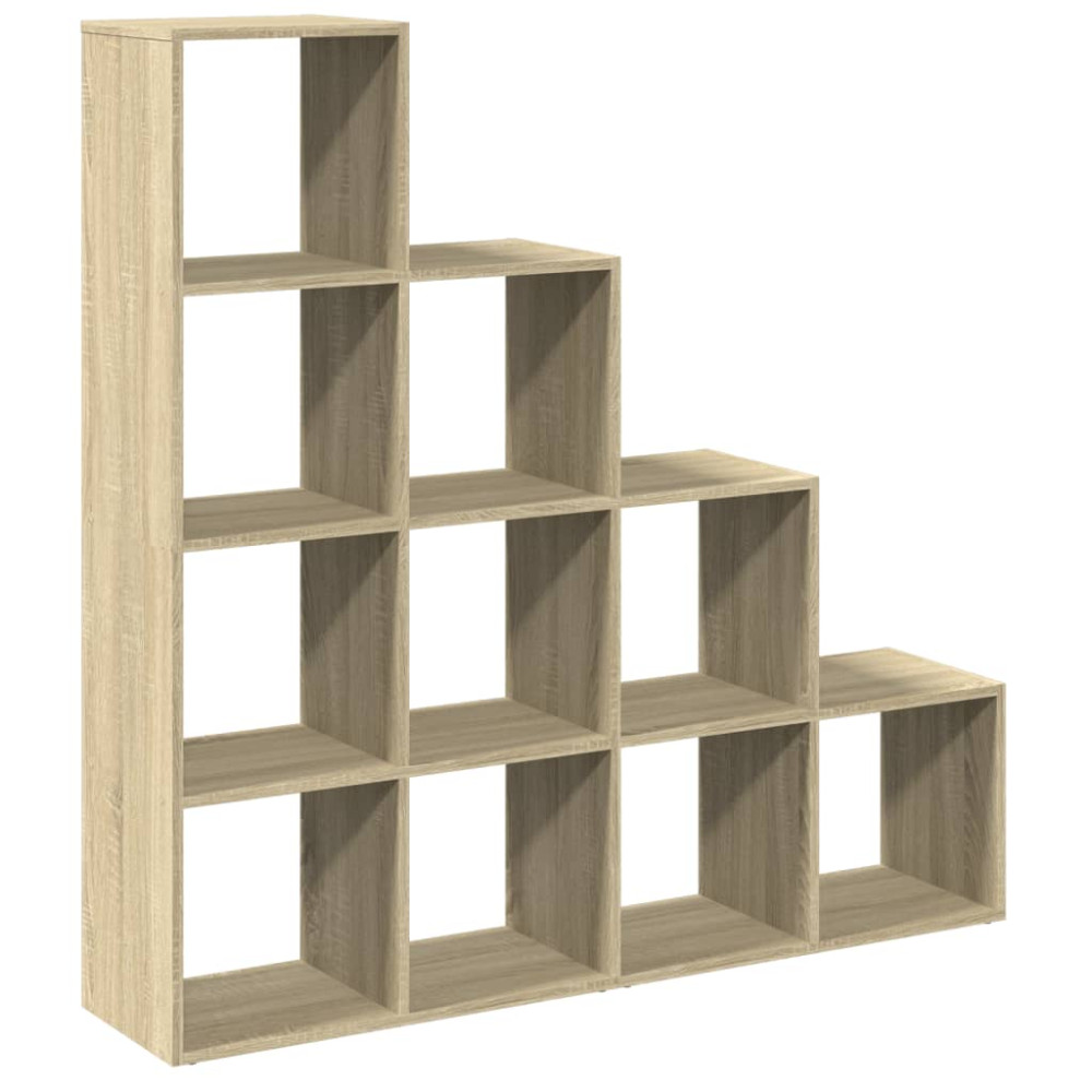 Produktbild för Bokhylla/Rumsavdelare 4 hyllor 131,5x29x131,5cm konstruerat trä