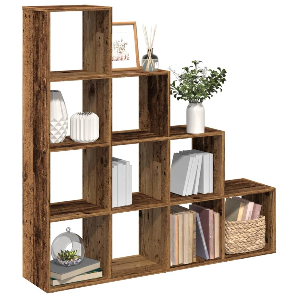 Produktbild för Bokhylla/Rumsavdelare 4 hyllor 131,5x29x131,5cm konstruerat trä