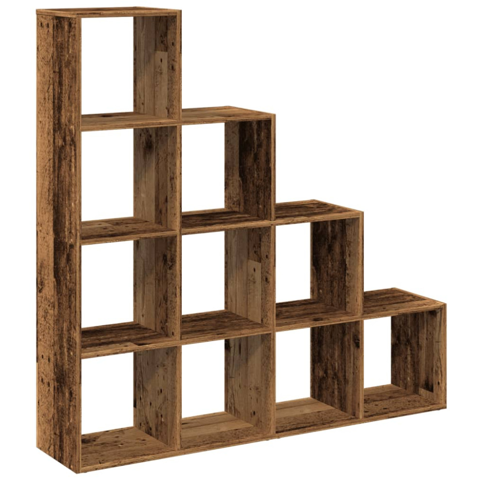 Produktbild för Bokhylla/Rumsavdelare 4 hyllor 131,5x29x131,5cm konstruerat trä