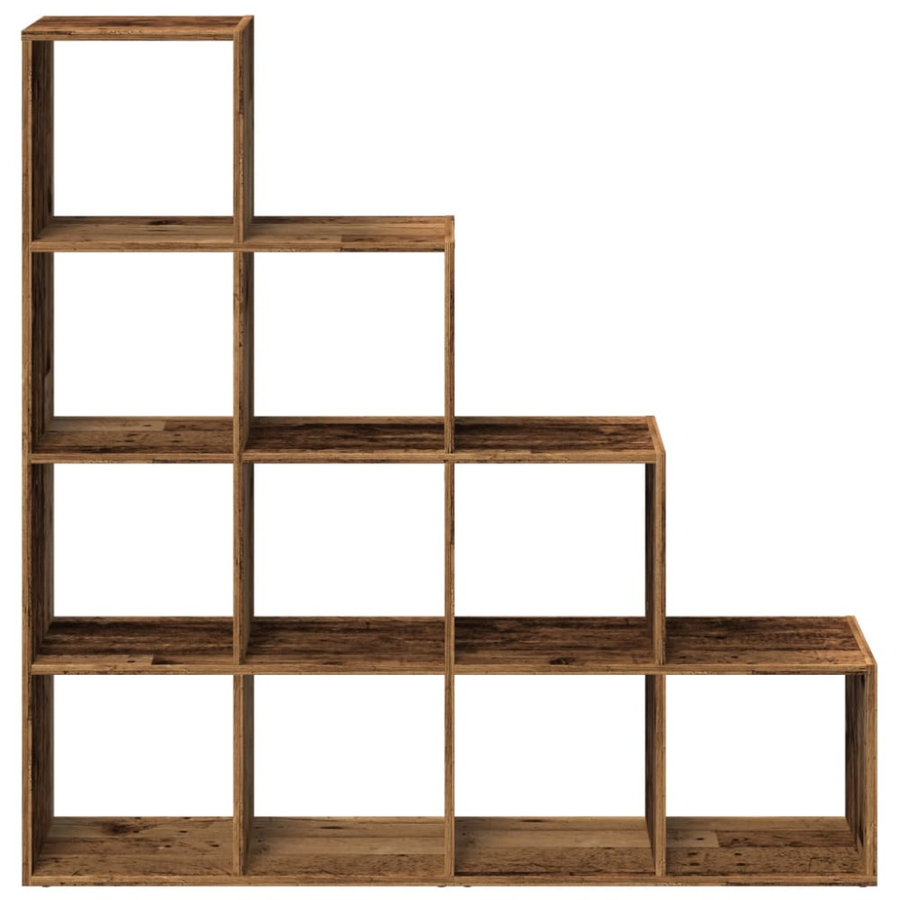 Produktbild för Bokhylla/Rumsavdelare 4 hyllor 131,5x29x131,5cm konstruerat trä
