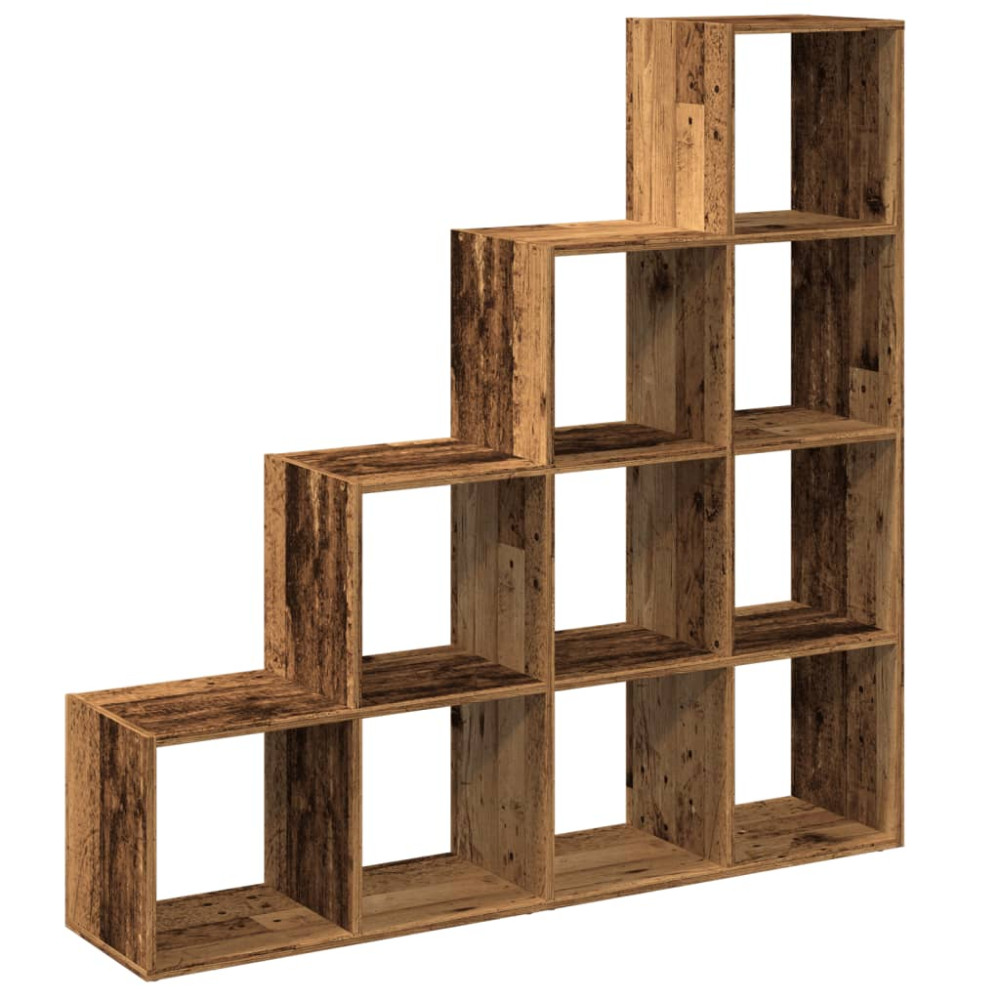 Produktbild för Bokhylla/Rumsavdelare 4 hyllor 131,5x29x131,5cm konstruerat trä