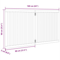 Produktbild för Hundgrind hopfällbar 2 paneler 160 cm poppel