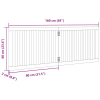 Produktbild för Hundgrind hopfällbar 2 paneler svart 160 cm poppel