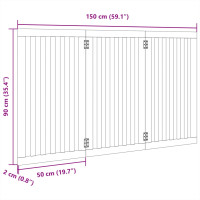 Produktbild för Hundgrind hopfällbar 3 paneler 150 cm poppel