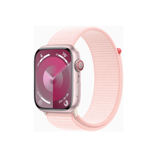 Apple Apple Watch Series 9 (GPS + Cellular) - rosa aluminium - smart klocka med sportögla - ljusrosa - 64 GB